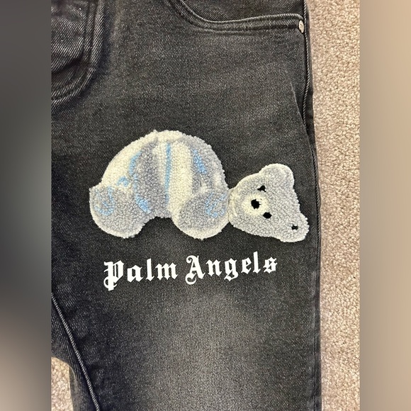 Palm Angels black teddy bear jeans - Picture 2 of 9